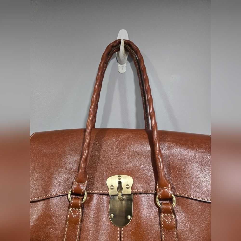 🐢 Patricia Nash Vienna Satchel In Congniac Brown Finish. - Picture 4 of 16